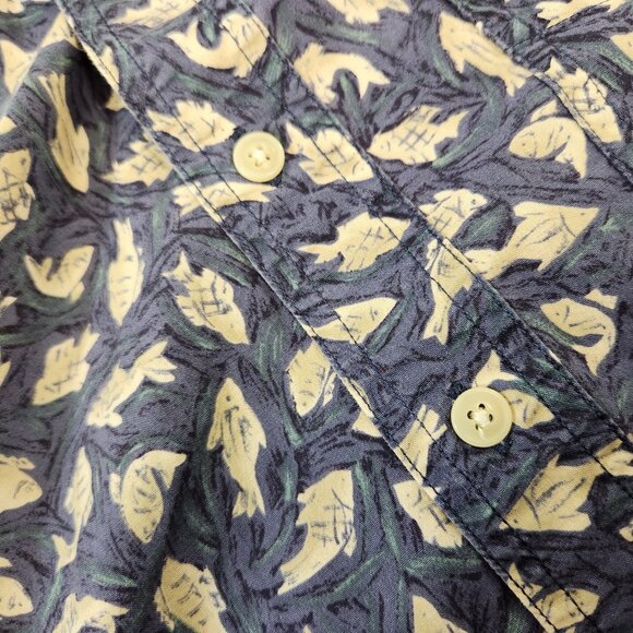 Chaps Ralph Lauren Hawaiian Fish All Over Print Vtg Button Down Mens Size Large - Picture 8 of 11